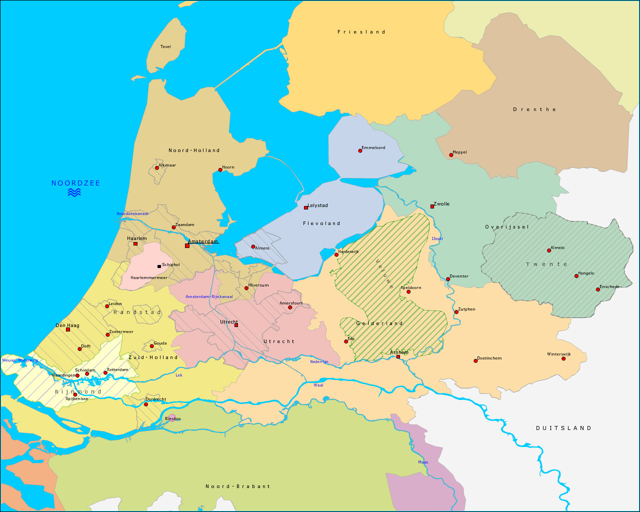 periode hoe vaak Teleurstelling Topografie Midden-Nederland | www.topomania.net