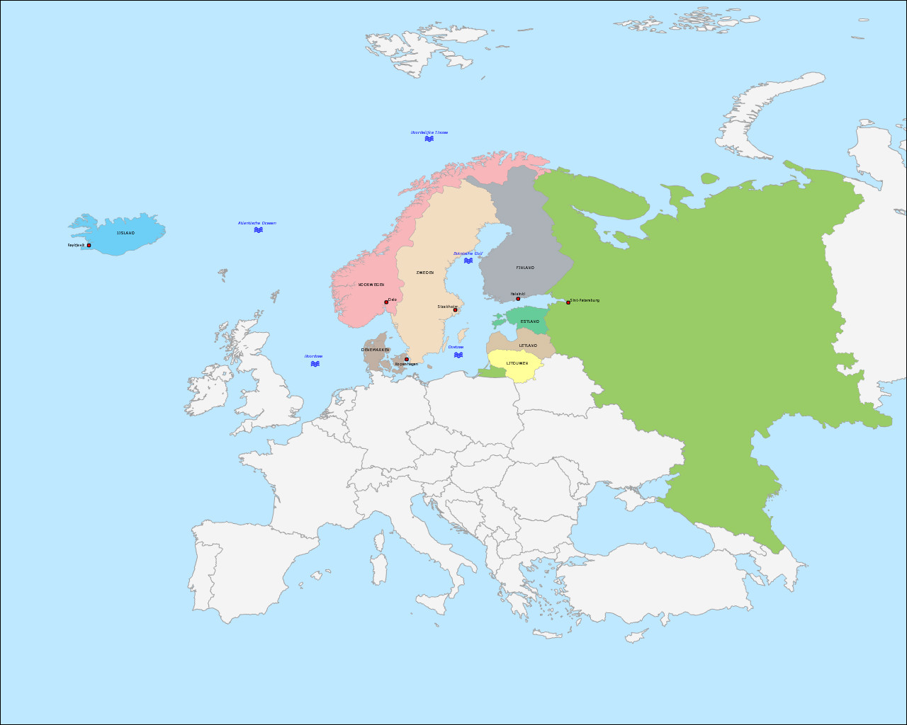 Topografie Noord-Europa (Wijzer! Groep 7 H2) | Www.Topomania.Net