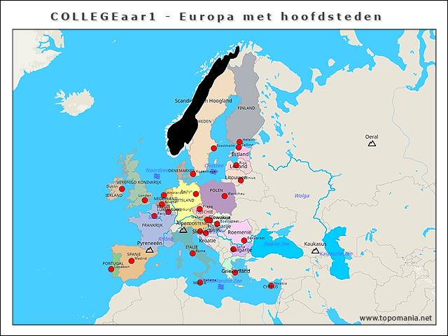 collegeaar1-europa-met-hoofdsteden