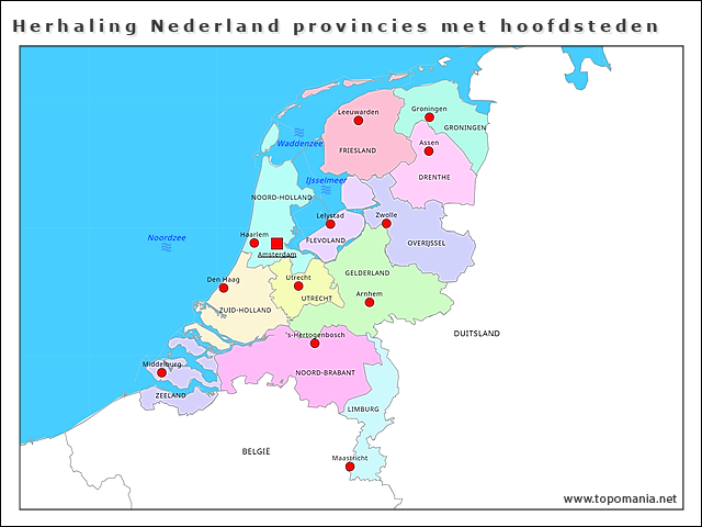 herhaling-nederland-provincies-met-hoofdsteden