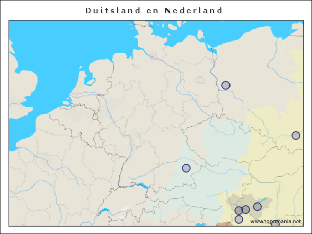 Topografie Duitsland en Nederland | www.topomania.net