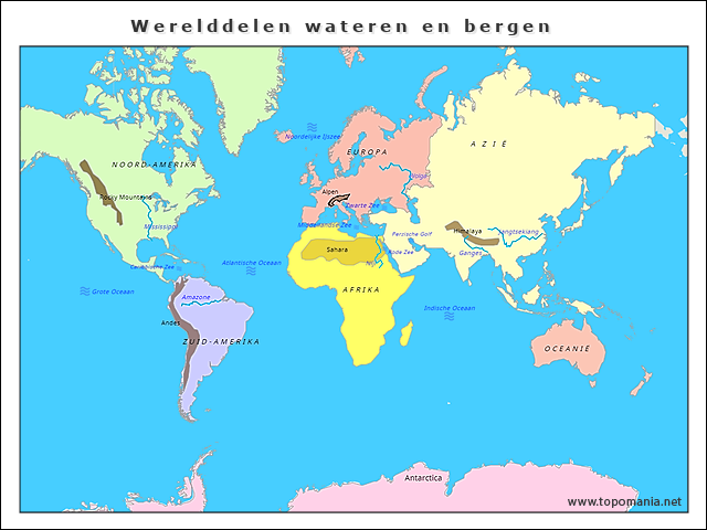 werelddelen-wateren-en-bergen