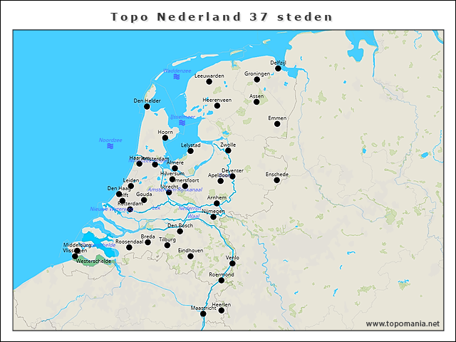 topo-nederland-steden-en-wateren