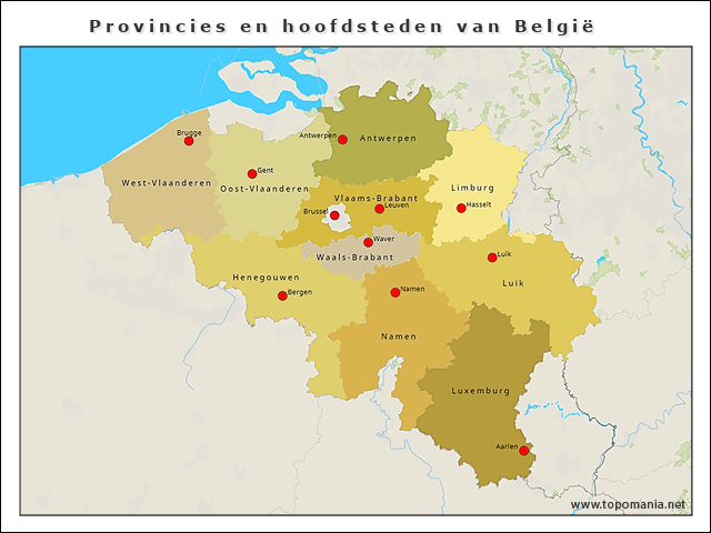 provincies-en-hoofdsteden-van-belgie