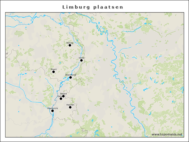 Topografie Limburg plaatsen | www.topomania.net