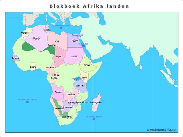 Topografie Blokboek Afrika landen | www.topomania.net