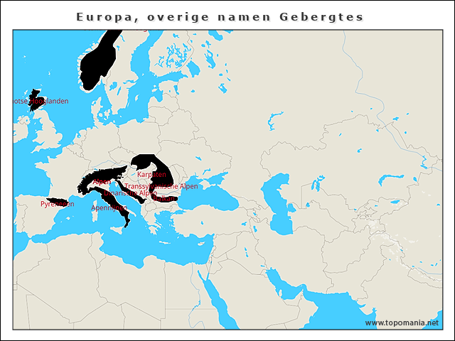 europa-overige-namen-gebergtes