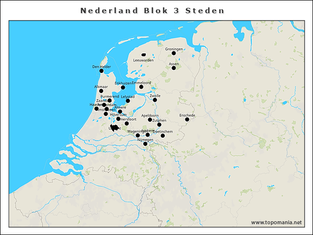 Kaart Nederland Hoogte - kaart