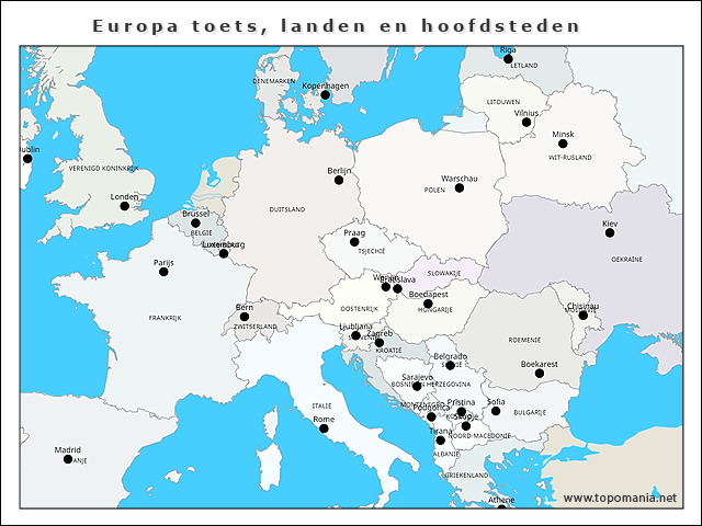 europa-toets-landen-en-hoofdsteden