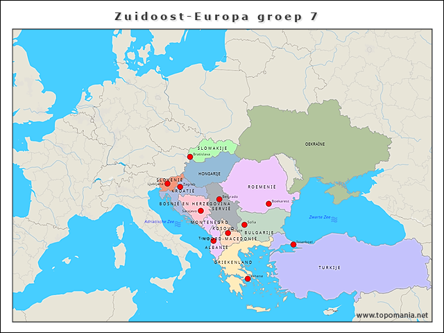 Topografie Zuidoost-Europa groep 7 | www.topomania.net