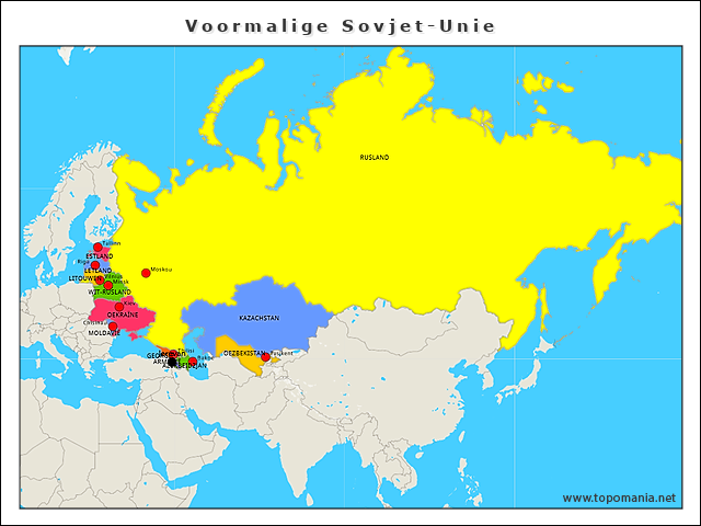 Topografie Voormalige Sovjet-Unie | www.topomania.net