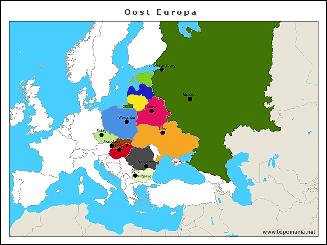 Topografie Oost Europa | www.topomania.net