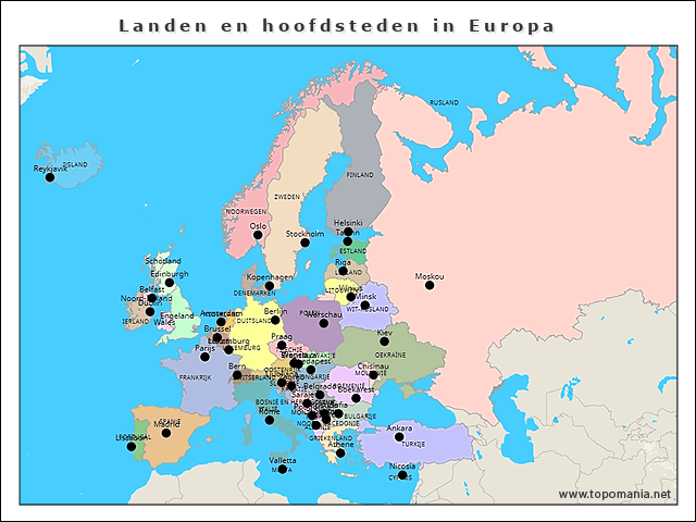 landen-en-hoofdsteden-in-europa