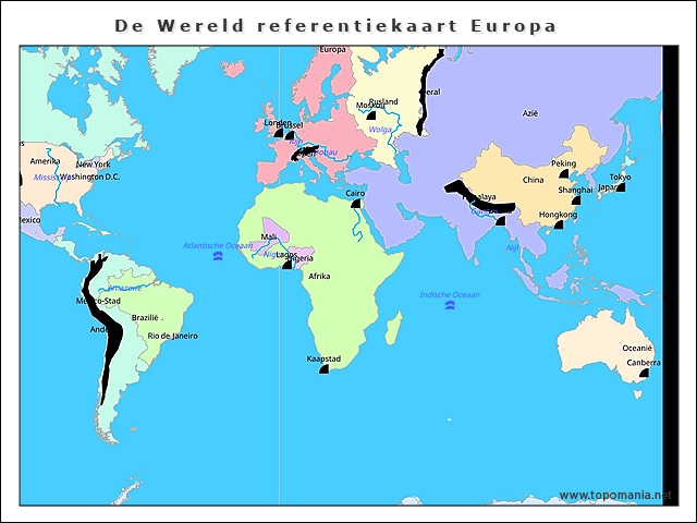 de-wereld-referentiekaart-aardrijkskunde