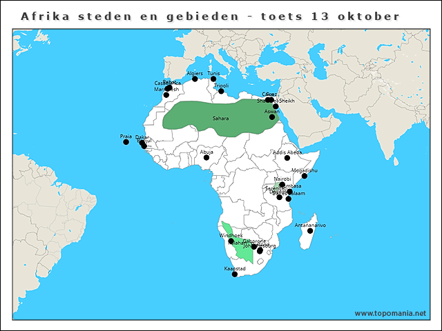 afrika-steden-en-gebieden-toets-13-oktober