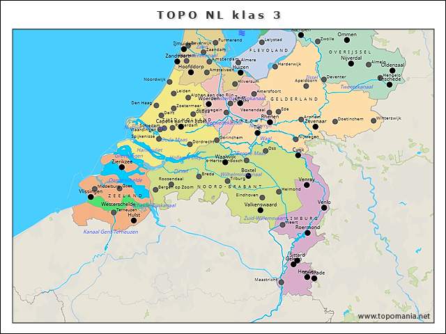 Topografie TOPO NL klas 3 | www.topomania.net
