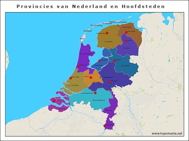provincies-van-nederland-en-hoofdsteden
