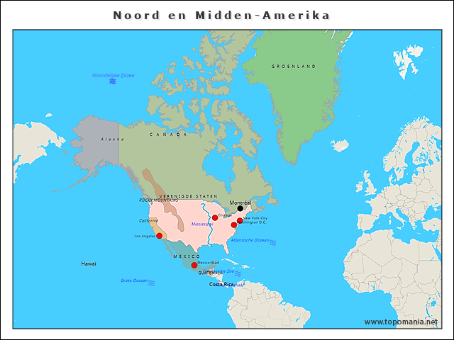 Geography Thema 2 Noord en Midden-Amerika Gr8 | www.topomania.net