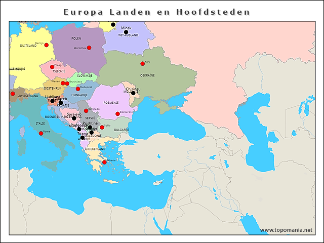 europa-landen-en-hoofdsteden