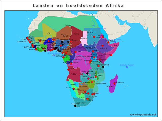 landen-en-hoofdsteden-afrika