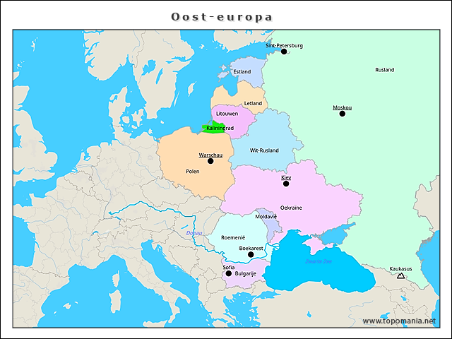 Topografie Oost-europa | www.topomania.net