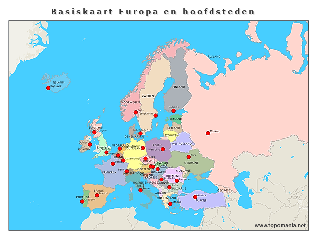 basiskaart-europa-en-hoofdsteden