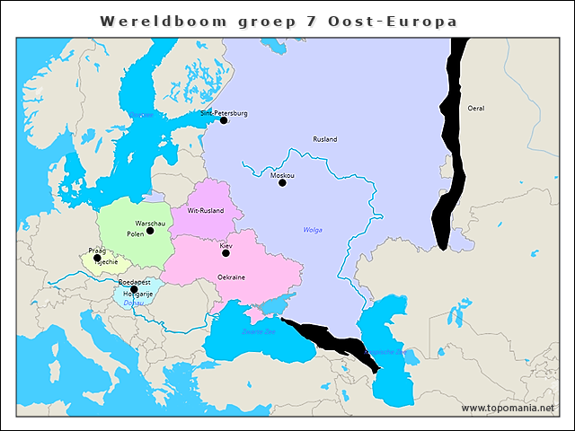 Topografie Wereldboom groep 7 Oost-Europa | www.topomania.net