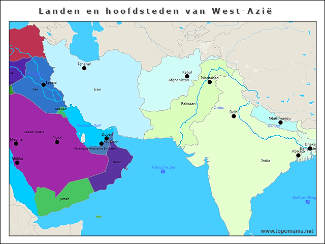 landen-en-hoofdsteden-van-west-azie