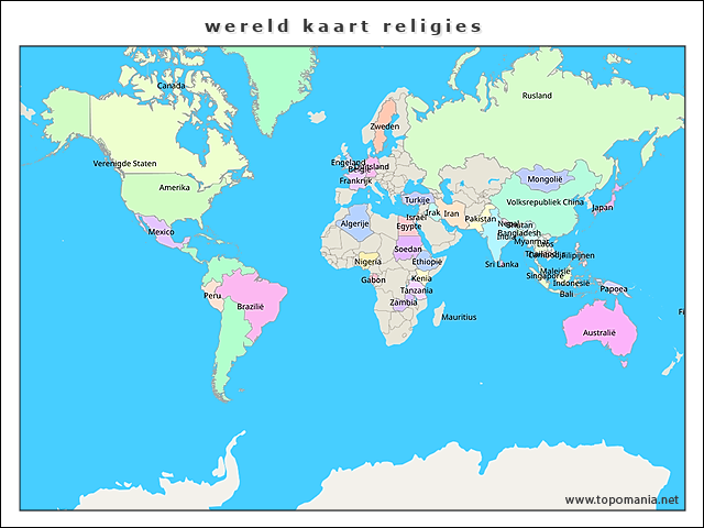 wereld-kaart-religies