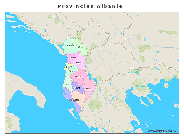 provincies-albanie