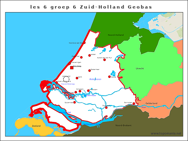 Topografie les 6 groep 6 Zuid-Holland Geobas | www.topomania.net