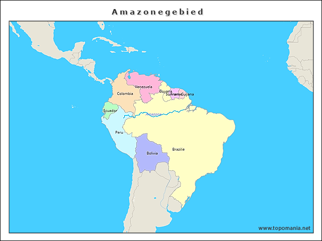 Topografie Amazonegebied | www.topomania.net