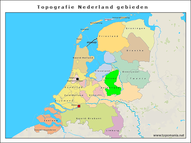 topografie-nederland-gebieden