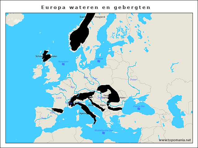 europa-wateren-en-gebergten