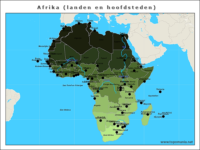 afrika-(landen-en-hoofdsteden)