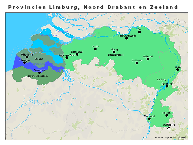 provincies-limburg-noord-brabant-en-zeeland