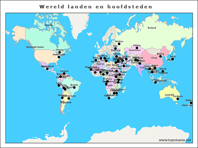 wereld-landen-en-hoofdsteden
