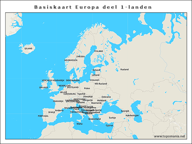 basiskaart-europa-deel-1-landen