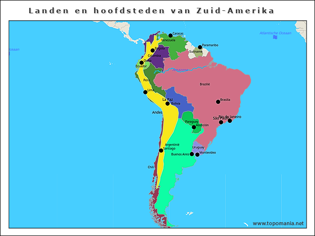 landen-en-hoofdsteden-van-zuid-amerika