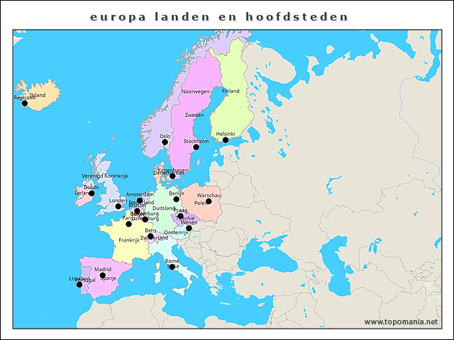 europa-landen-en-hoofdsteden