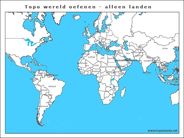 topo-wereld-oefenen-alleen-landen