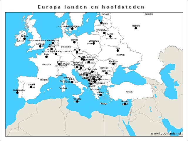 europa-landen-en-hoofdsteden