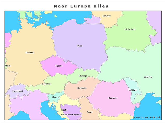 Topografie Noor Europa alles | www.topomania.net