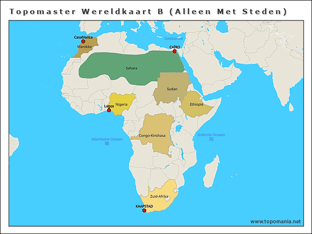 Topografie Topomaster Wereldkaart B | www.topomania.net