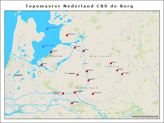 Topografie Topomaster Nederland CBS de Borg | www.topomania.net