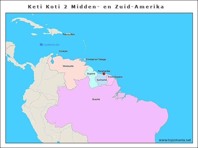 Topografie Keti Koti 2 Midden- en Zuid-Amerika | www.topomania.net