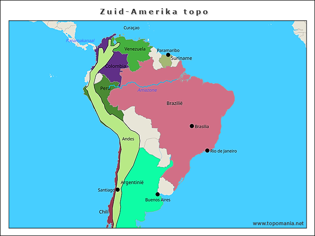 zuid-amerika-topo