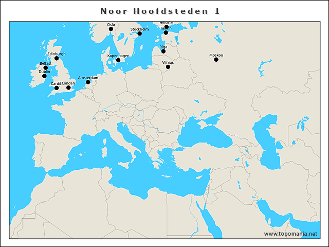 Topografie Noor Hoofdsteden 1 | www.topomania.net