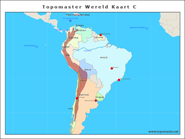 Topografie Topomaster Wereld Kaart C | www.topomania.net