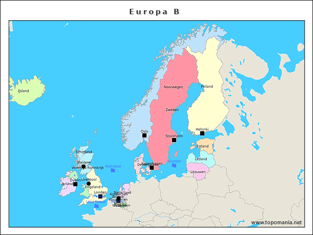 Geography Europa B | www.topomania.net